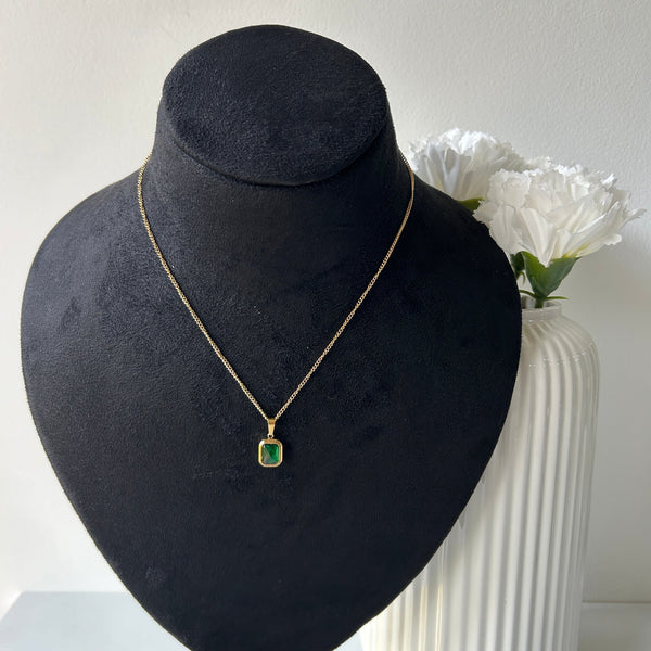 EMERALD BLISS NECKLACE - 18K GOLD-PLATED