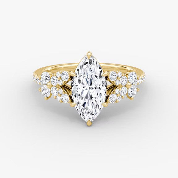 Marigold Marquise Pavé Lab Diamond Ring