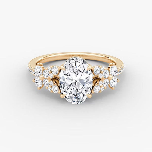 Marigold Oval Pavé Lab Diamond Ring