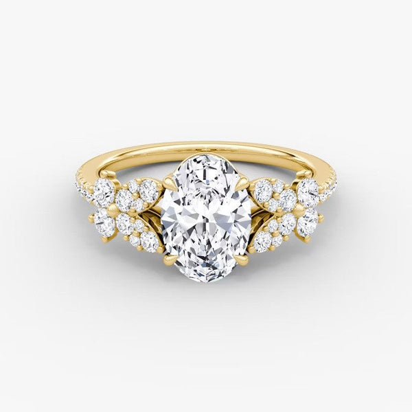 Marigold Oval Pavé Lab Diamond Ring