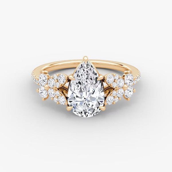 Marigold Pear Pavé Lab Diamond Ring