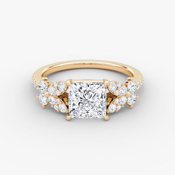 Marigold Princess Pavé Lab Diamond Ring