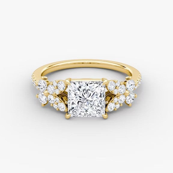 Marigold Princess Pavé Lab Diamond Ring