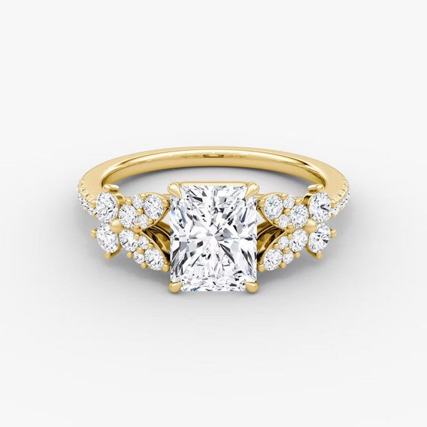 Marigold Radiant Pavé Lab Diamond Ring