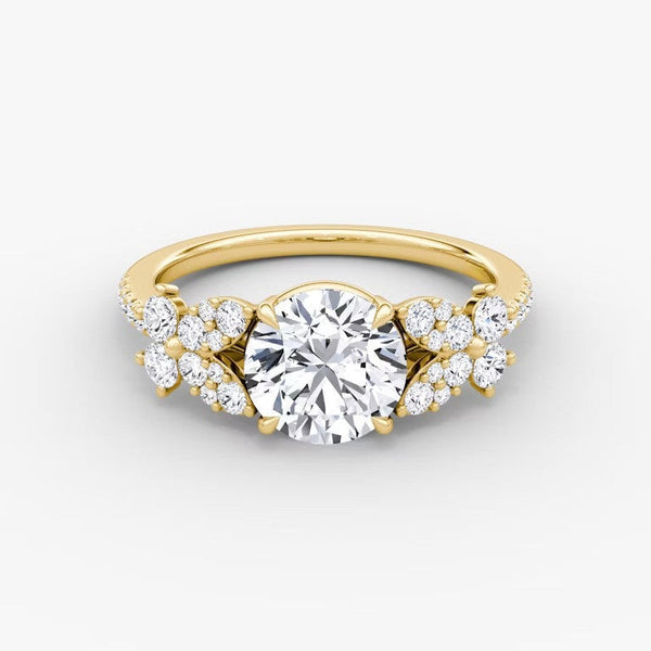 Marigold Round Pavé Lab Diamond Ring