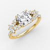 Marigold Asscher Pavé Lab Diamond Ring