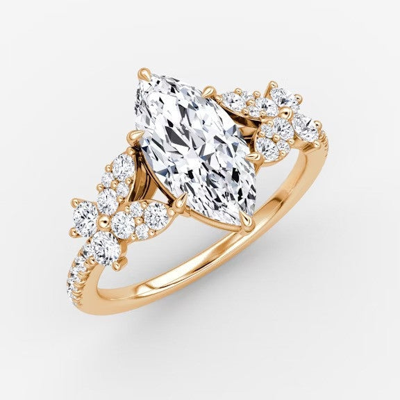Marigold Marquise Pavé Lab Diamond Ring