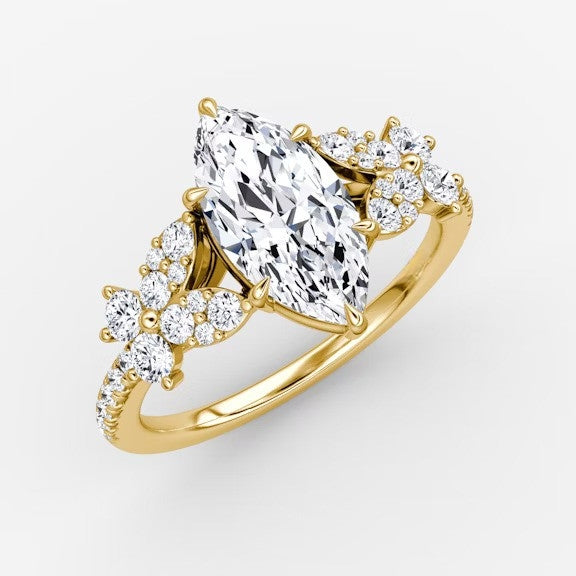 Marigold Marquise Pavé Lab Diamond Ring