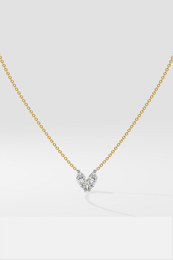 Marquise Heart Duo Necklace