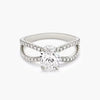 Butterfly Oval Pavéful Lab Diamond Engagement Ring
