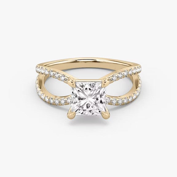 Butterfly Princess Pavéful Lab Diamond Engagement Ring