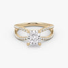 Butterfly Radiant Pavéful Lab Diamond Engagement Ring
