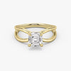 Butterfly Asscher Lab Diamond Engagement Ring