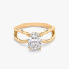 Butterfly Oval Lab Diamond Engagement Ring