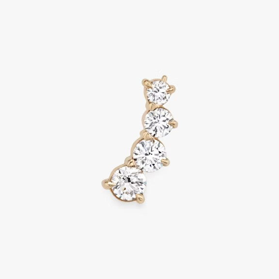 Violin Round Lab Grown Diamond Earring