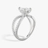 Butterfly Pear Pavéful Lab Diamond Engagement Ring