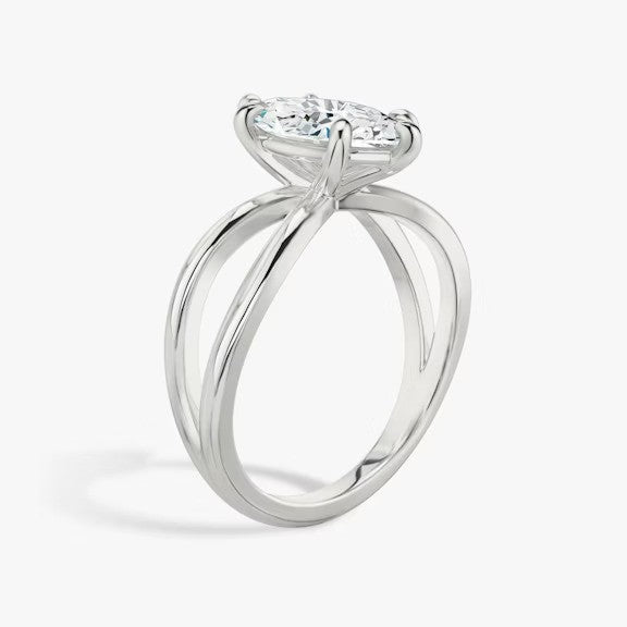 Butterfly Marquise Lab Diamond Engagement Ring