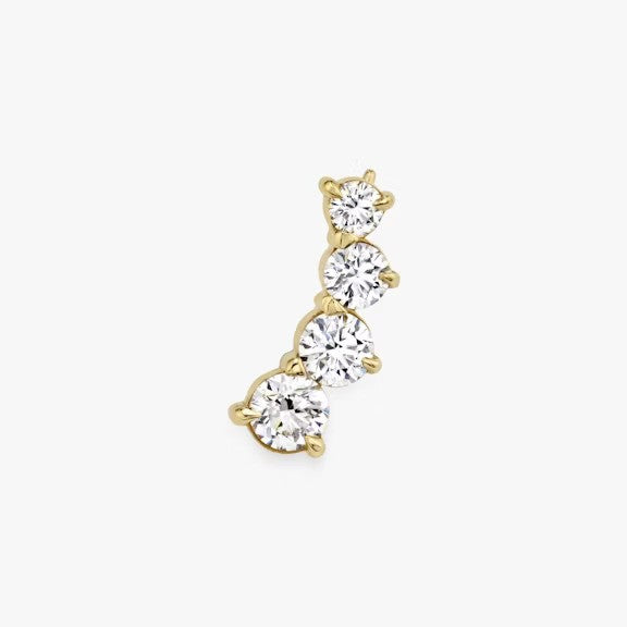 Violin Round Lab Grown Diamond Earring