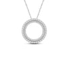 Concentric Circles Round Lab Grown Diamonds Pendant