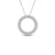 Concentric Circles Round Lab Grown Diamonds Pendant