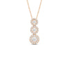 Triple Round Halo Lab Grown Diamond Pendant