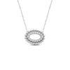 Oval Cluster Beads Lab Diamond Pendant