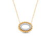 Oval Cluster Beads Lab Diamond Pendant