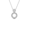 Round Cluster Beads Lab Diamond Pendant