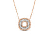 Cushion Cluster Beads Lab Diamond Pendant