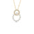 Circle on Circle Round Lab Diamond Pendant