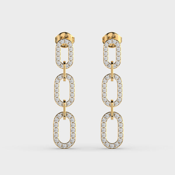 Love for Chains Diamond Drop Earrings
