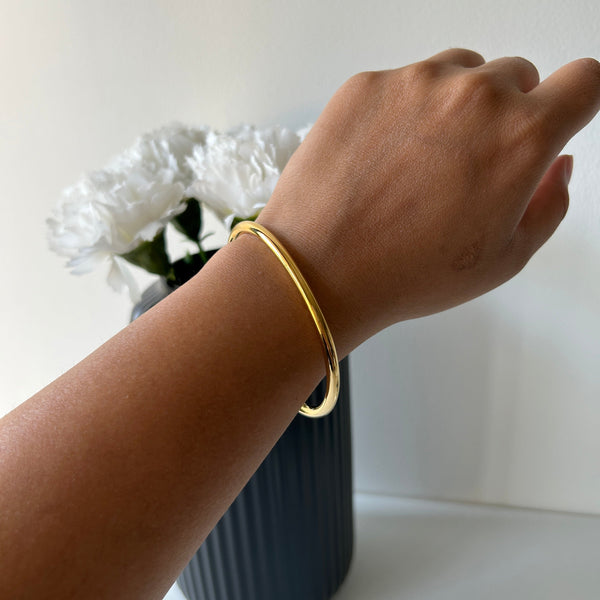 SOLID BRACELET - 18K GOLD-PLATED