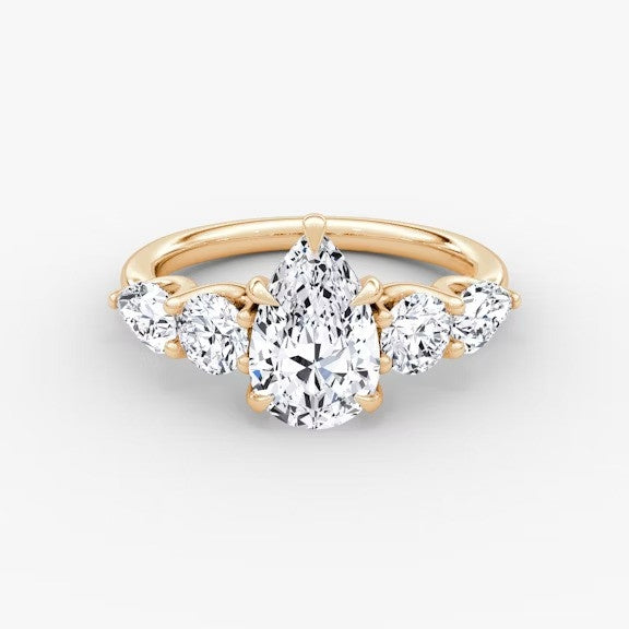Anomaly Pear Lab Grown Diamond Engagement Ring