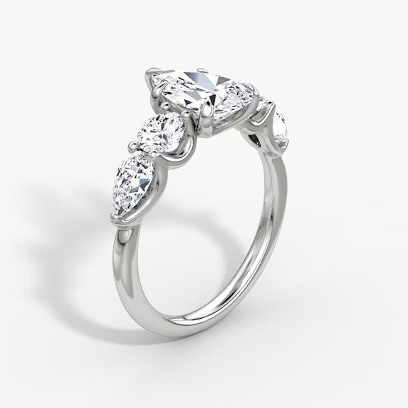 Anomaly Pear Lab Grown Diamond Engagement Ring