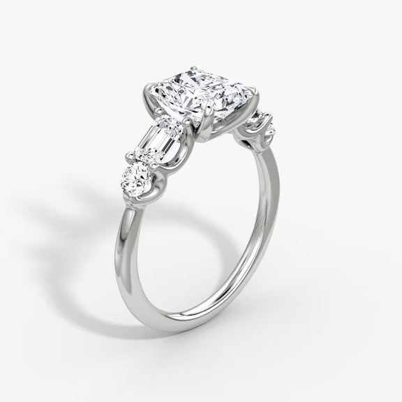 Anomaly Radiant & Emerald Lab Grown Diamond Engagement Ring