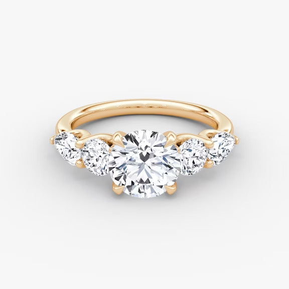 Anomaly Round & Pear Lab Grown Diamond Engagement Ring