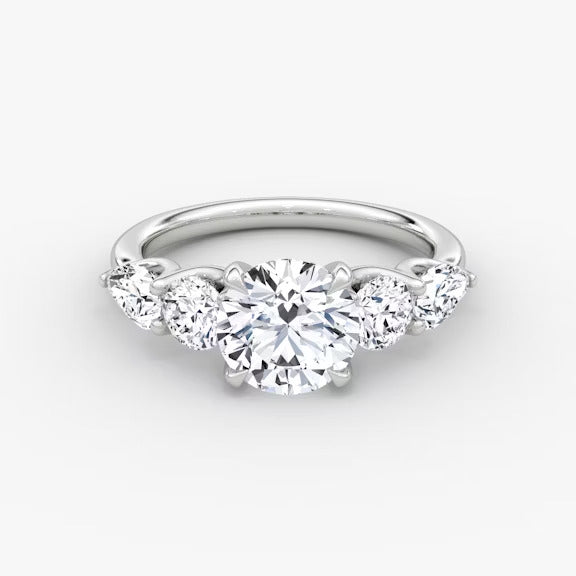 Anomaly Round & Pear Lab Grown Diamond Engagement Ring