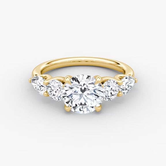 Anomaly Round & Pear Lab Grown Diamond Engagement Ring