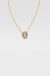 1 ct Halo Solitaire Necklace