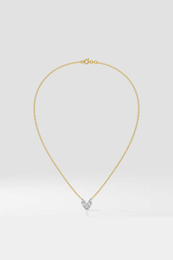 Marquise Heart Duo Necklace