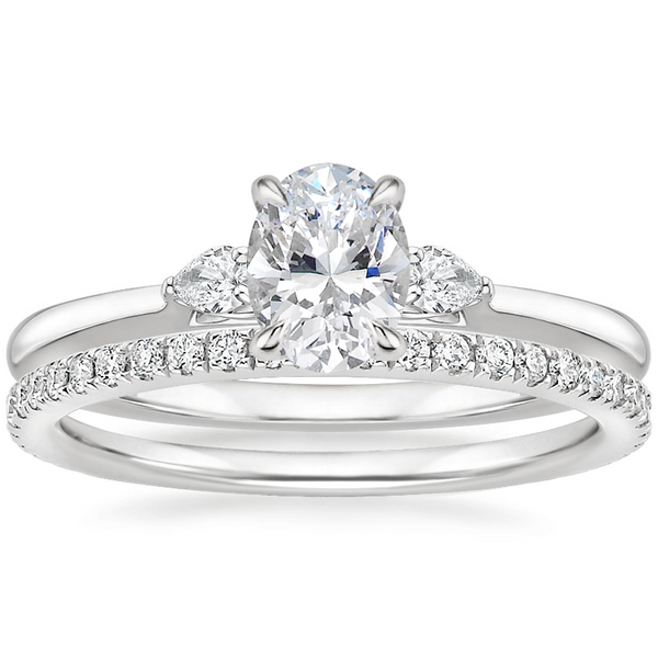 Jessica Oval Diamond Ring with Diamond Ring