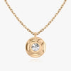 Vertical Round Princess Lab Diamond Pendant