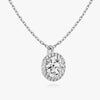 Vertical Round Princess Lab Diamond Pendant