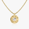 Vertical Round Princess Lab Diamond Pendant