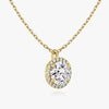 Vertical Round Princess Lab Diamond Pendant