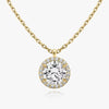 Vertical Round Princess Lab Diamond Pendant