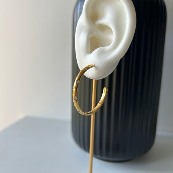 DAZZLE HOOPS - 18K GOLD PLATED