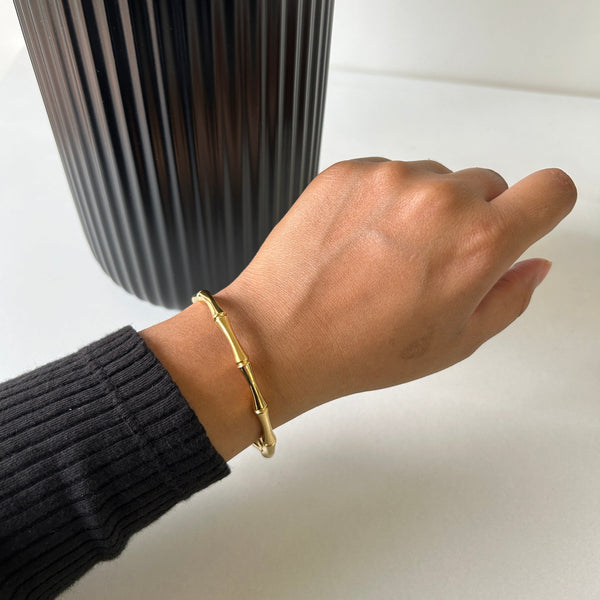 BAMBOO BRACELET - 18K GOLD-PLATED