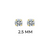 ASTOR FLATBACK STUDS (2.5MM)- 18K GOLD-PLATED