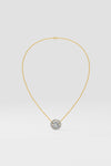 1 ct Halo Solitaire Necklace